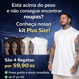 Kit 4 Camiseta Regatas Streetwear Básica Em Algodão Plus Size