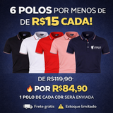 👉 Kit 6 Camisas Polo Masculina – Estilo Casual + Conforto no Dia a Dia