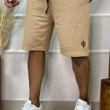 Bermuda Short de Moletom Masculina Plus Size Com Amarração e Elástico Academia Treino P ao G4