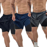 KIT 3 Shorts 2 em 1 Masculino Dry Fit