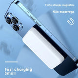 Carregador Portátil Indução para iPhone/Android Magsafe Sem fio Bateria Carga 5000mAH/10000mah