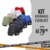 8 Bermudas Everlast Dryfit - Frete Grátis