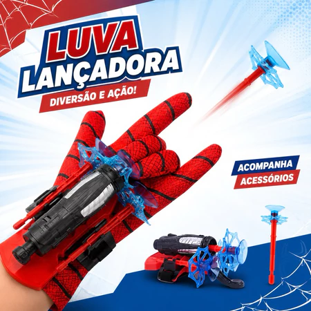 Luva Lança-Teia do Aranha · Lançador de Pulso com Teia de Sucção