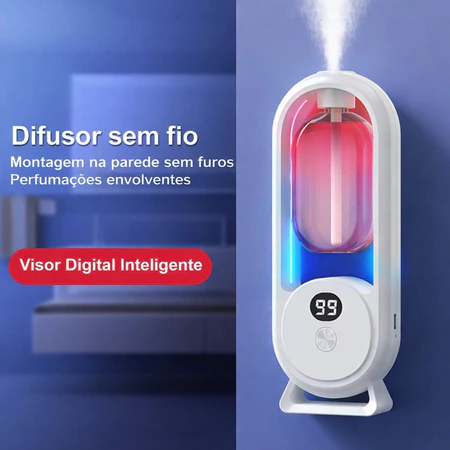 Difusor de Aroma Sem Fio com Visor Digital · 5 Modos de Névoa