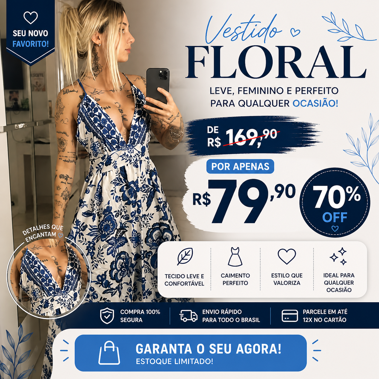 Vestido Boho Longo Estampado