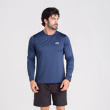 Rash Guard Speed Run com Proteção UV50+ Azul