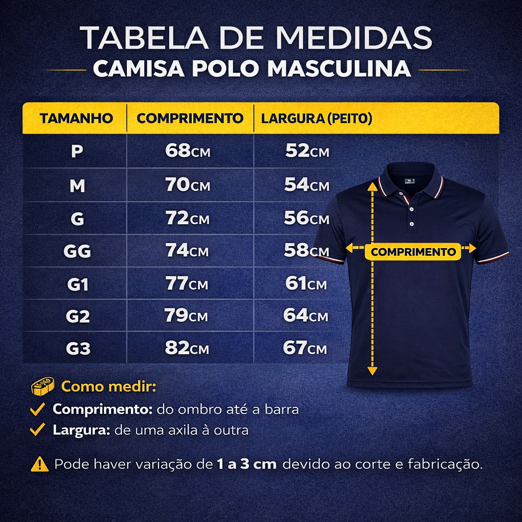 👉 Kit 6 Camisas Polo Masculina – Estilo Casual + Conforto no Dia a Dia