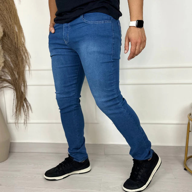 KIT 2 Calça Jeans Masculino Skinny Elastano