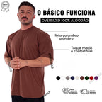 Kit 3 Camisetas Oversized Streetwear Masculina Gola Alta