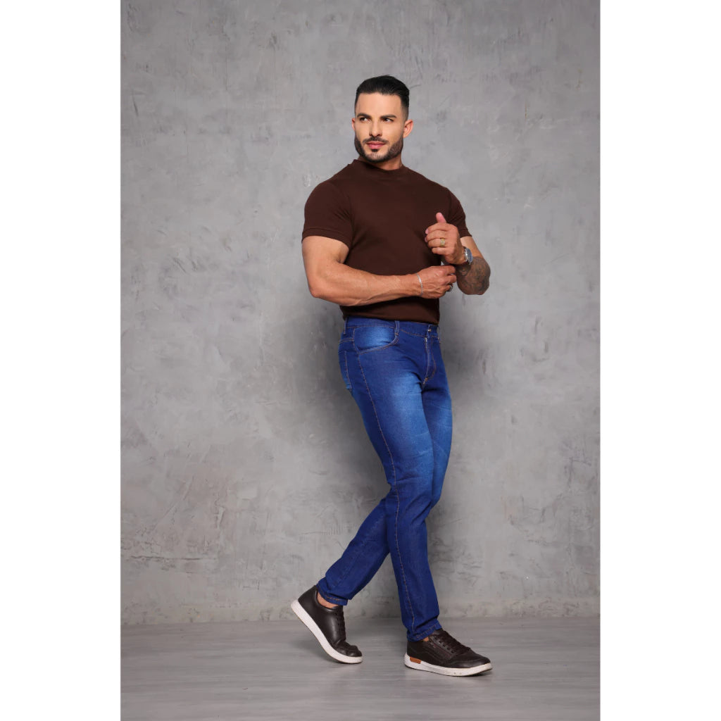 Calça Jeans Masculina Skinny Com Elastano Premium Promoção