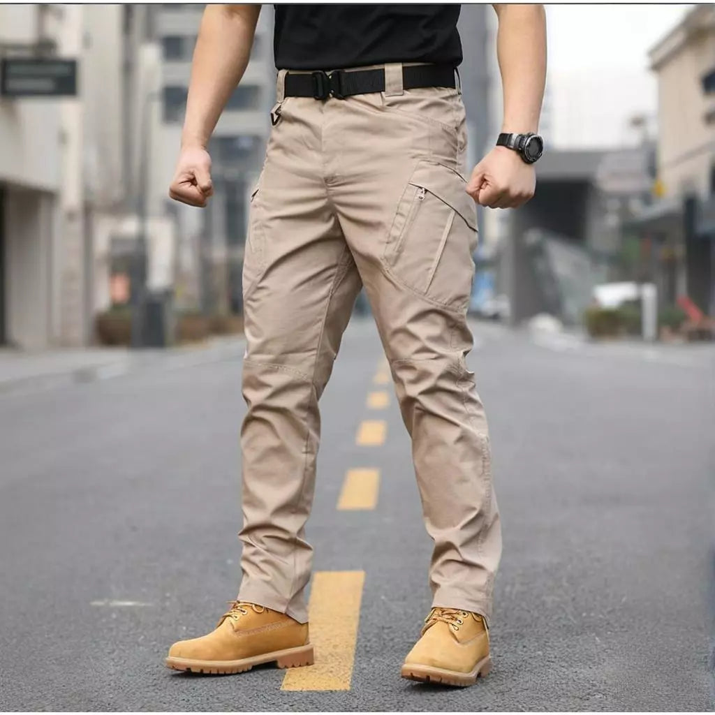 Calça Cargo Tática à Prova de Vento e Água com Bolsos Múltiplos - P ao G4