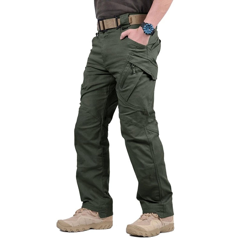 Calça Cargo Tática à Prova de Vento e Água com Bolsos Múltiplos - P ao G4