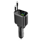 Carregador de carro retrátil 4 em 1 para iPhone e Android