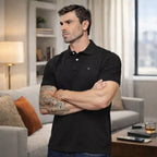 Camisa Polo Masculina Algodão Piquet Básica Premium