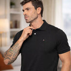 Camisa Polo Masculina Algodão Piquet Básica Premium