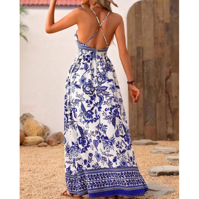 Vestido Boho Longo Estampado