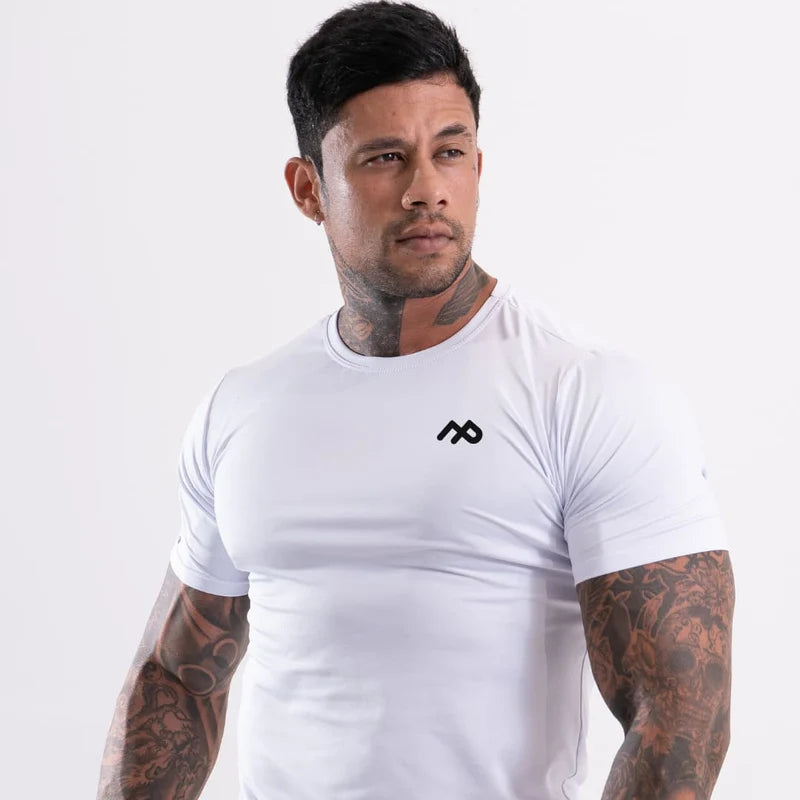 Camiseta Dry Fit Manga Curta  Proteção UV50+ Branco