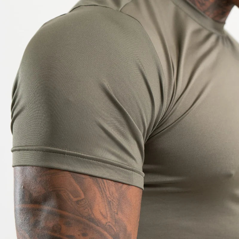 Camiseta Dry Fit Manga Curta  Proteção UV50+ Verde