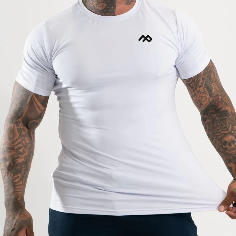 Camiseta Dry Fit Manga Curta  Proteção UV50+ Branco