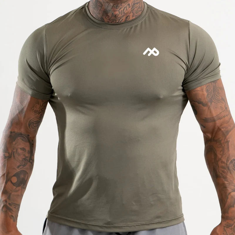 Camiseta Dry Fit Manga Curta  Proteção UV50+ Verde