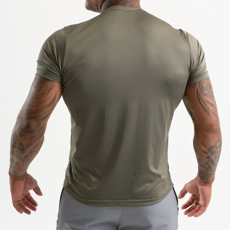 Camiseta Dry Fit Manga Curta  Proteção UV50+ Verde