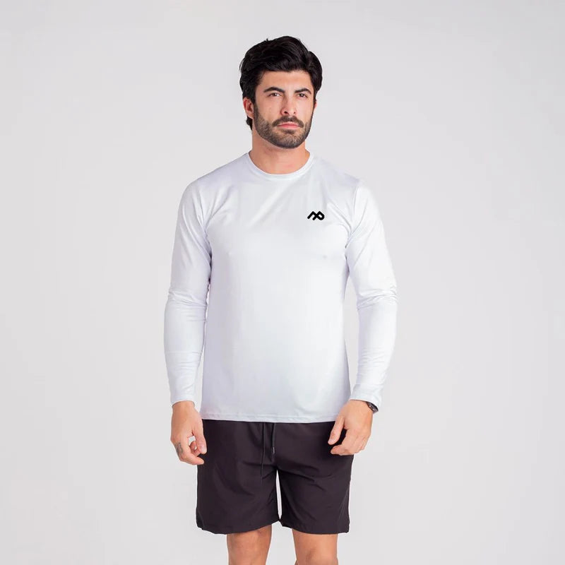 Rash Guard Speed Run com Proteção UV50+ Branca