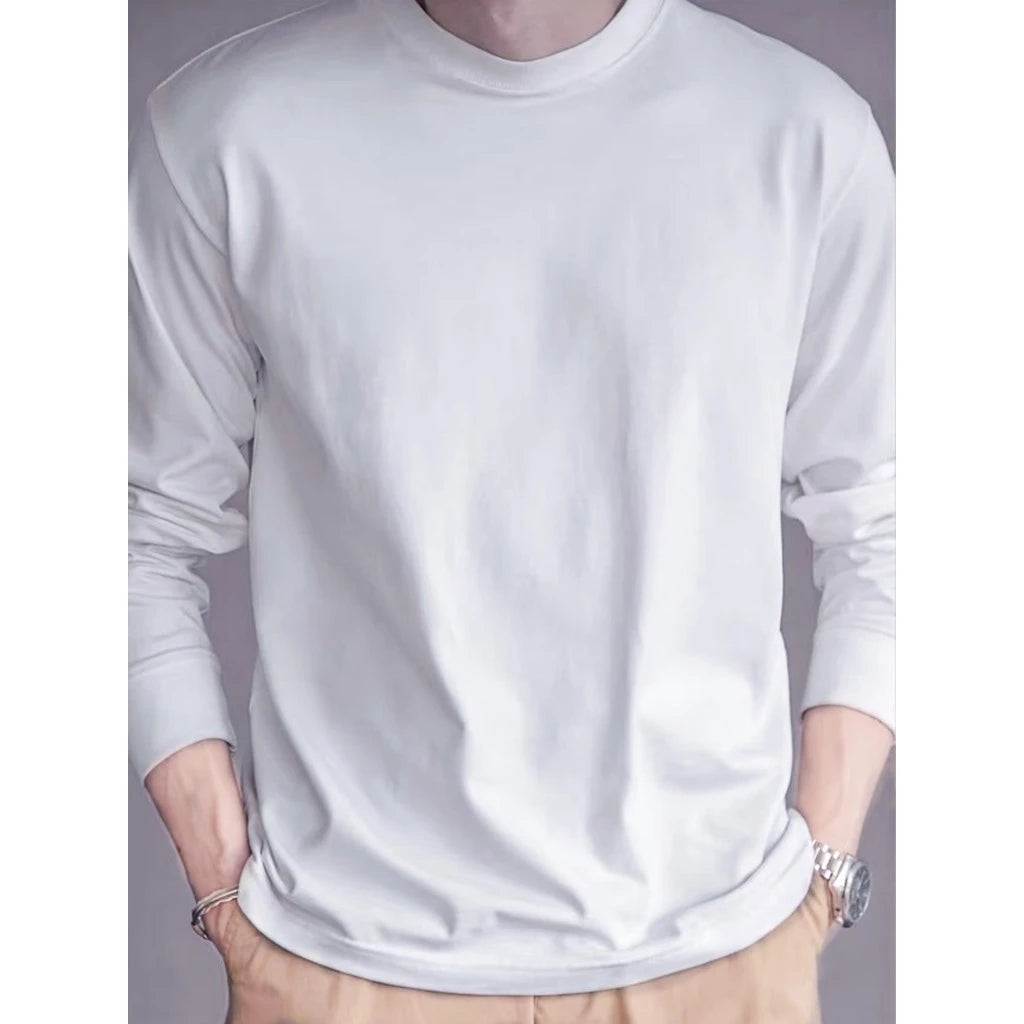 Camiseta Básica Manga Longa 100% Algodão Premium