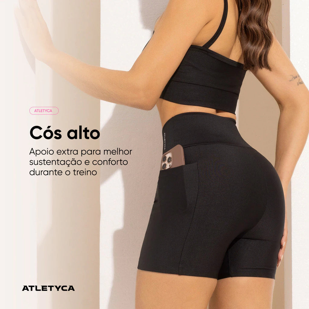 Short Feminino Fitness com Bolso