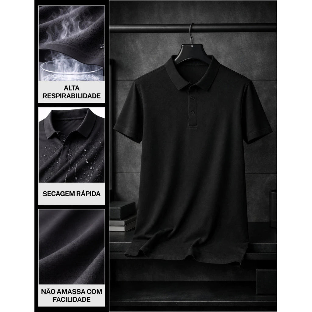 Camisa Polo Masculina Poliamida Dry Fit — Leve e Secagem Rápida (Cópia)